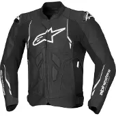 Alpinestars Dusk blouson en cuir de moto, noir/blanc, 60