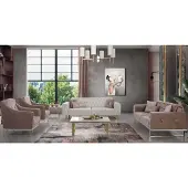 AEA Ensemble de canapés Designer Chesterfield Canapé Fauteuil able basse 6pcs