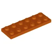 LEGO 2x6 plaque 3795 - 50 pièces orange foncé