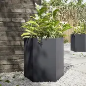 Prolenta Maison Exclusive - Bac à plantes anthracite hexagonal 46x40x45 en acier