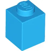LEGO 250 pièces , pièces n° 3005 en bleu azur foncé (Dark Azure)