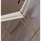 AEA Salon Table basse Meubles design Luxe 111x64 Canapé blanc