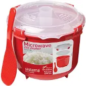 Sistema SI1110 Cuiseur à riz pour micro-ondes hauteur 16,1 cm rouge 2,6 l
