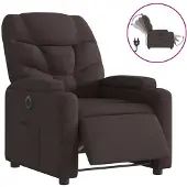 Syfax Fauteuil inclinable électrique Marron foncé Tissu
