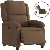 Syfax Fauteuil inclinable électrique Marron Tissu