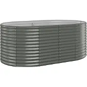 Syfax Lit surélevé de jardin Acier galvanisé 175x100x68cm gris