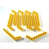 LEGO 10x Technic bras élévateur 1x9 /7-3 jaune