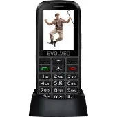 Evolveo EasyPhone EG, téléphone portable pour seniors avec support de charge (noir)