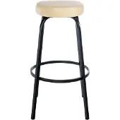 CLP Chaise de bar Kamari en similicuir - crème