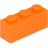 LEGO 100 pièces 3622 Brick 1x3 Part Basic Bricks 100 Orange