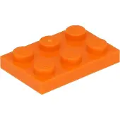 LEGO 2x3 plaques 3021 - 100 pièces orange