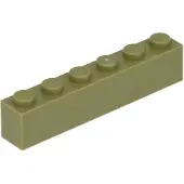 LEGO 50 pièces 3009 Brick 1x6 Part Basic briques 50 vert olive