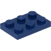 LEGO 2x3 plaques 3021 - 100 pièces bleu foncé