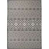 Syfax Tapis à tissage plat d'extérieur 140x200 cm Rayures noires