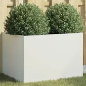 Prolenta Maison Exclusive - Bac à plantes blanc 62x47x46 cm en acier