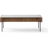 AEA Elégante table basse en bois marron pour un salon moderne