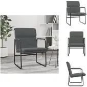 vidaXL Fauteuil lounge gris foncé 55x64x80 cm Tissu - Fauteuil