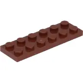 LEGO 2x6 plaque 3795 - 50 pièces rouge-brun