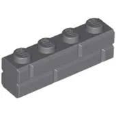 LEGO 100x brique 1x4 , gris foncé