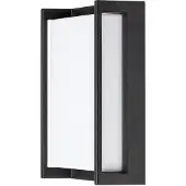 Rabalux Applique d'extérieur Gorica noir mat-milky 1xE27x12W en aluminium, dimensions : 24x12,5x8 cm, IP44,