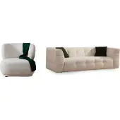 AEA Moderne Wohnzimmer Weiße Couchgarnitur Designer Dreisitzer Edler Sessel