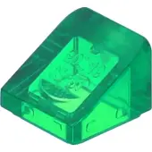 LEGO : 100x briques inclinées/slope en vert transparent