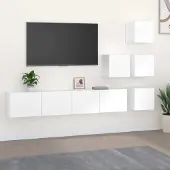 Prolenta Maison Exclusive - Meuble TV mural Blanc Bois d'ingénierie