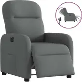 Syfax Fauteuil inclinable électrique Gris foncé Tissu