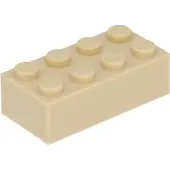 LEGO brique 2x4 3001 - 10 pièces beige