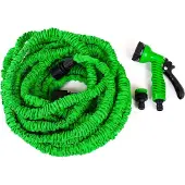BURI Tuyau flexible 7,5m + douche de jardin Tuyau d'arrosage