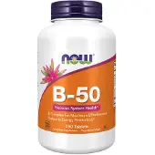 Sonstiges Complexe de vitamine B-50 250 comprimés Now Foods