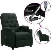 Prolenta Maison Exclusive - Fauteuil relax électrique vert foncé tissu