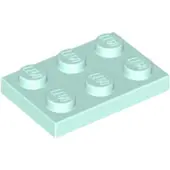 LEGO 2x3 plaques 3021 - 250 pièces Aqua clair