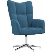 Syfax Chaise de relaxation Bleu Velours