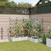 Prolenta Maison Exclusive - Ensemble de 5 pots de jardin, blanc, 120 x 120 x 126 cm, en polypropylène (PP)