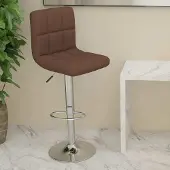 Prolenta Maison Exclusive - Tabouret de bar en tissu marron