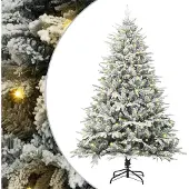 Syfax Sapin de Noël artificiel pré-éclairé Vert 180 cm PVC et PE