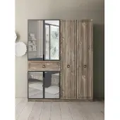 AEA Kleiderschrank Spiegel Stauraum Schwarz Kleidung Praktische Aufbewahrung Möbel