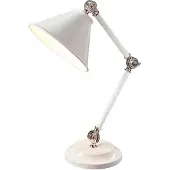 Elstead Lighting Lampe de bureau rétro Provence blanche avec nickel poli Elstead