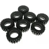 LEGO 8x Technic Roue Pneu solo 30.4x14 noir roues 3039126 30391