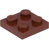LEGO 2x2 plaques 3022 - 100 pièces rouge-brun