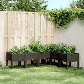 Prolenta Maison Exclusive - Jardinière sur pieds marron 160x120x42 cm PP