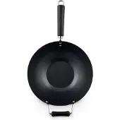 Ken Hom Wok Acier au carbone avec revêtement antiadhésif/poignée en résine phénolique Ø 31 cm