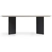 AEA Élégante table à manger en bois beige, style moderne