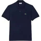 Lacoste Short Sleeved Ribbed Collar Couleur Bleu
