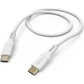 Hama Câble de charge "Flexible", USB-C - USB-C, 1,5 m, silicone, blanc