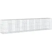 vidaXL Gabion avec couvercle 700x100x150 cm Fer galvanisé