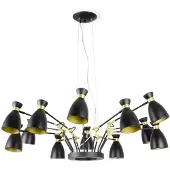 Faro Suspension RETRO noir, doré