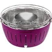 LotusGrill - Barbecue XL LILAS avec piles et câble d'alimentation USB