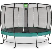 Exit Lotus Premium Trampoline ø366cm – Sur pieds – Rond – Trampoline de Jardin – Vert